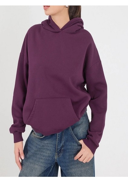 Mor Kapüşonlu Sweatshirt fiyatları