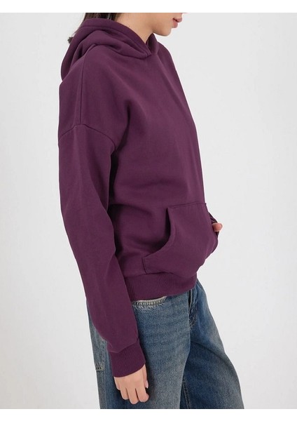 Mor Kapüşonlu Sweatshirt modelleri