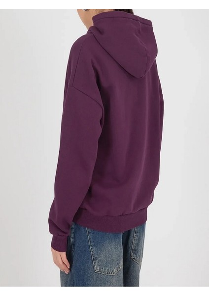 Mor Kapüşonlu Sweatshirt fırsatları