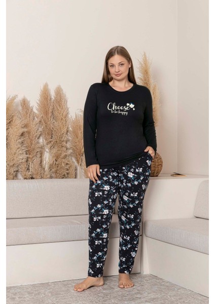 Kadın Bisiklet Yaka Düğmesiz Dökümlü Viskon Mevsimlik Uzun Kol Cepli Pijama Takımı fiyatları