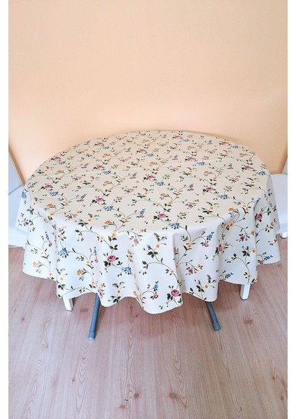 Altı Astarlı Yuvarlak Muşamba Masa Örtüsü -140 cm ÇAP-ELG34