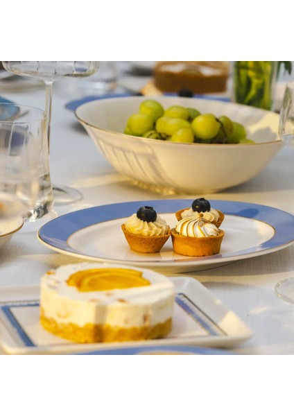 Giselle Mavi Gold Kayık Tabak 25X14 cm indirimleri