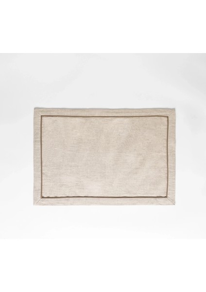 Lucca Pamuk Keten Biyeli Amerikan Servis Ekru