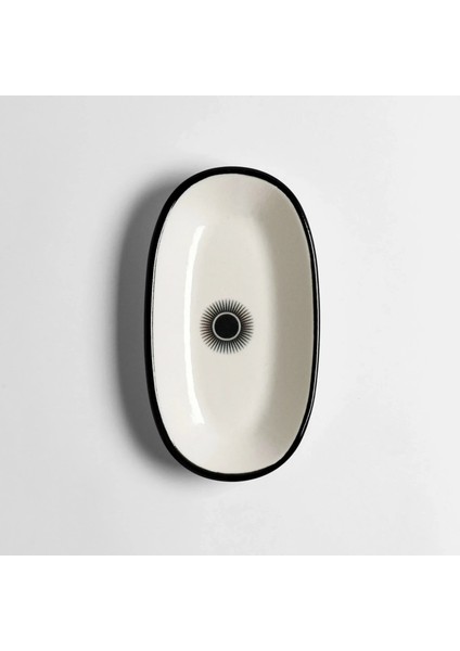 Aspen Siyah Çizgili Kayık Tabak 20X11 cm