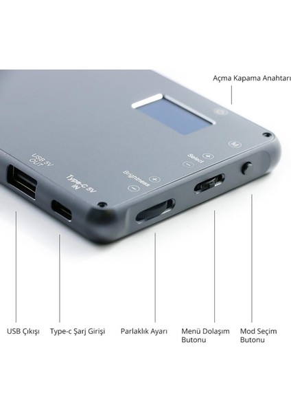 PRO-S21 RGB LED Video Efekt Işığı 21 Mod Renk Ayarlı Kamera ve Telefon Uyumlu Tripod Bağlantılı