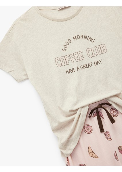 Pamuklu Baskılı Uzun Kollu Pijama Takımı fırsatları