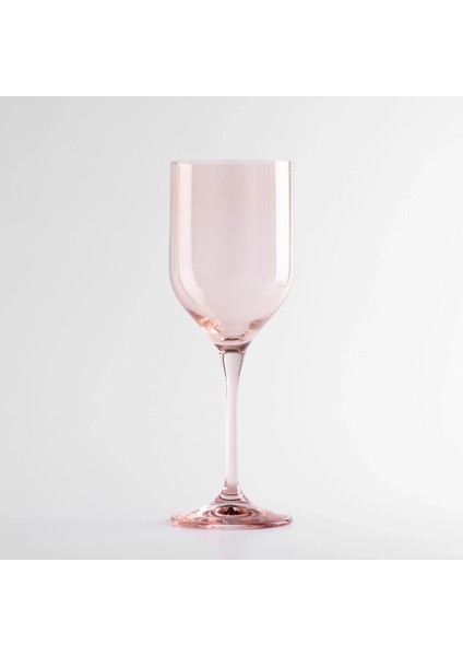 Sunset Kristal Beyaz Şarap Kadehi Pudra 330 cc