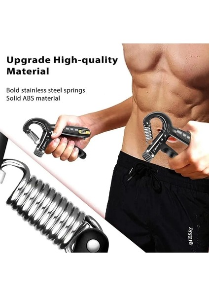 2 Adet Sayaçlı Bilek Güçlendirme Yayı 5-60 kg Siyah fırsatları