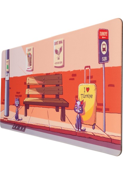 Tanto Edition Gameneko 90X40 cm 5 mm (Speed) Xxl Büyük Boy Gaming Mouse Pad