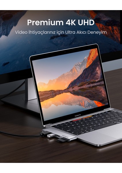 Macbook Pro Air İçin Thunderbolt 3 Type-C HDMI USB 3.0 SD Kart Okuyucu Hub Adaptör 80856 fırsatları