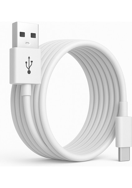 3A 60W Usba To Type-C Hızlı Data ve Şarj Kablosu 2 Metre Beyaz X73