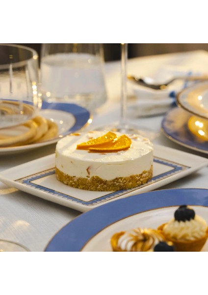 Giselle Mavi Gold Sunum Tabağı 13X18 cm indirimleri