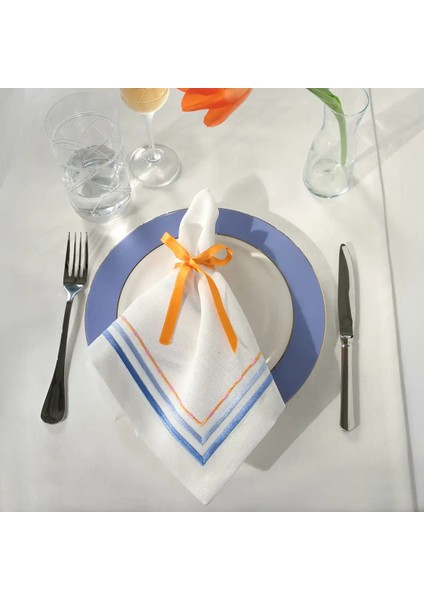 Sahara Peçete Beyaz Mavi 40X40 cm modelleri