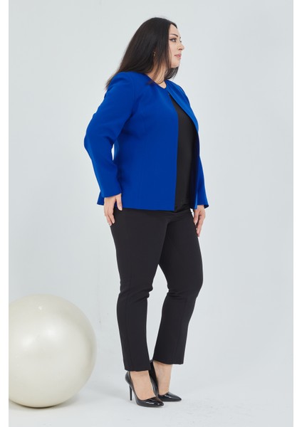 Atelier Kadın Büyük Beden Yakasız Ceket indirimleri