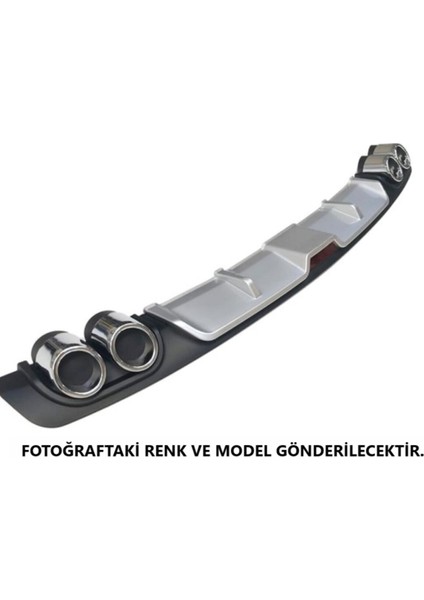 Renault Megane 2 Uyumlu Body Kit Difüzör 4 Çıkış Gri Yuvarlak fiyatları