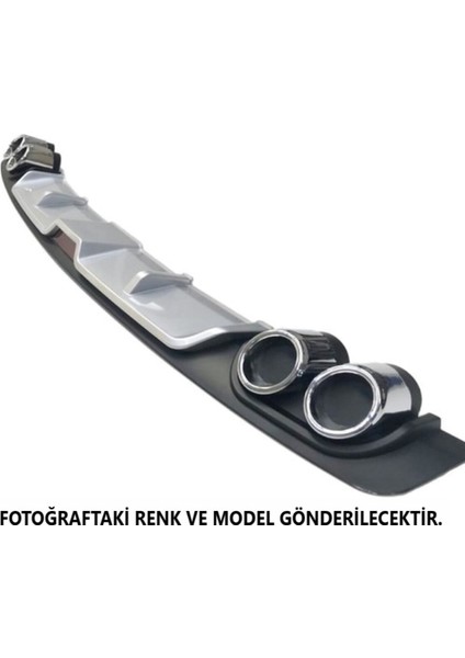 Renault Megane 2 Uyumlu Body Kit Difüzör 4 Çıkış Gri Yuvarlak fırsatları
