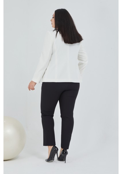 Atelier Kadın Büyük Beden Yakasız Ceket