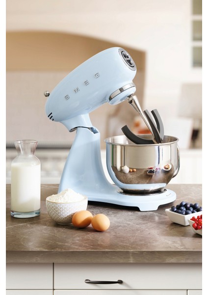 SMF03PBEU Pastel Mavi 4.8 Litre Stand Mikser fiyatları