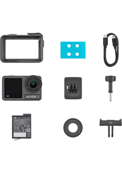 Osmo Action 4 Aksiyon Kamera 1/1,3 inç Sensör f/2.8 Diyafram Yüksek Çözünürlük Siyah Renk