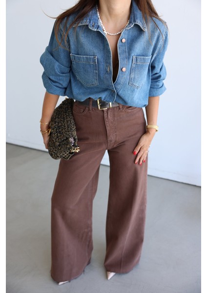 Çift Cepli Basic Denim Gömlek fiyatları