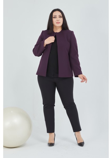 Atelier Kadın Büyük Beden Yakasız Ceket fırsatları