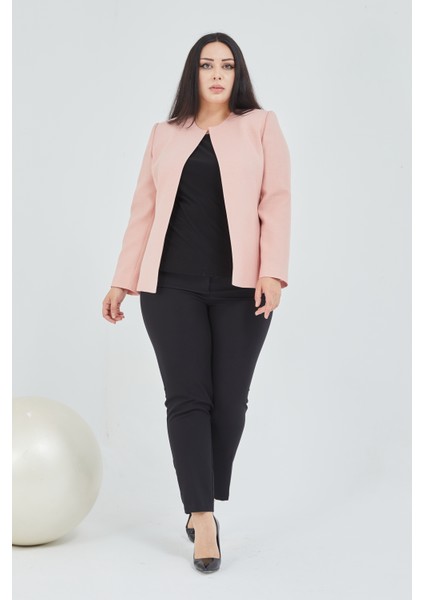 Atelier Kadın Büyük Beden Yakasız Ceket fiyatları