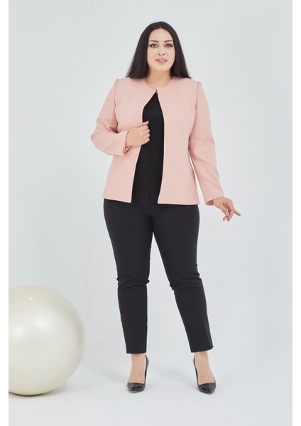 Atelier Kadın Büyük Beden Yakasız Ceket fırsatları