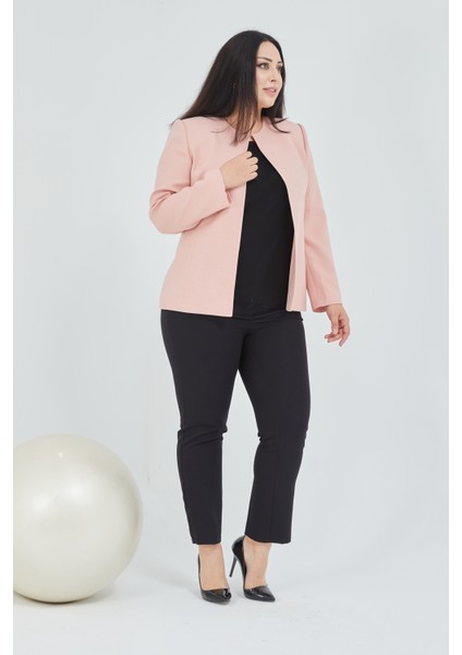 Atelier Kadın Büyük Beden Yakasız Ceket indirimleri