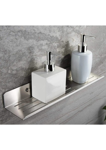 Paslanmaz Çelik 2 Adet 24 cm Banyo Duş Rafı Düzenleyici- Şampuanlık-Sabunluk -Vidalı MONTAJ-304SS Kalite