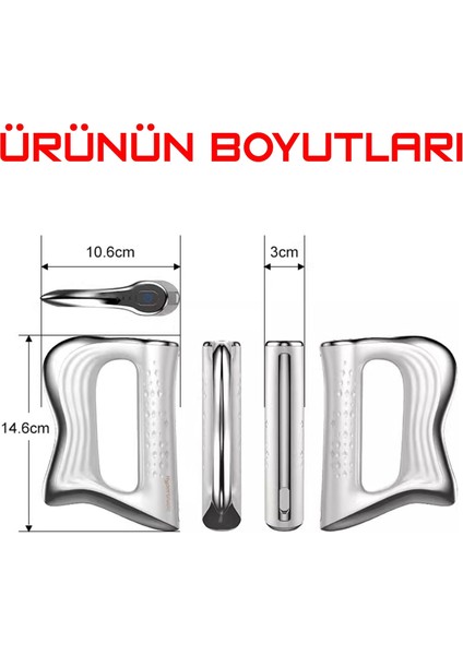Elektrikli Fasya Bıçağı Boyun ve Omuz Kas Rahatlatıcı 3 Kademeli Titreşimli Masaj Aleti