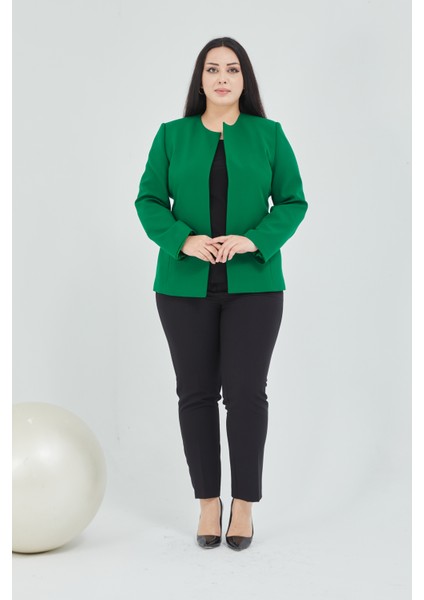 Atelier Kadın Büyük Beden Yakasız Ceket fiyatları