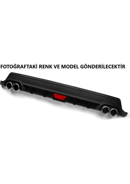 Fiat Egea Uyumlu Body Kit Difüzör 4 Çıkış Yuvarlak Siyah Model 2 fırsatları