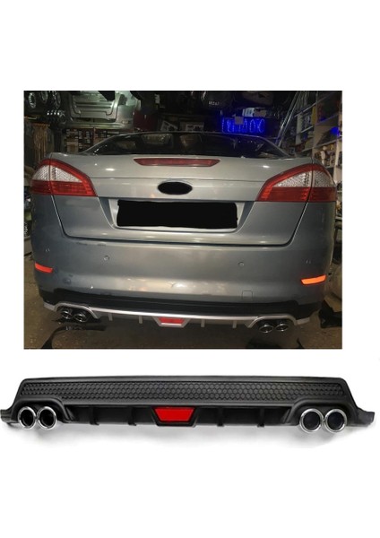 Ford Mondeo Uyumlu Body Kit Difüzör 4 Çıkış Yuvarlak Siyah Model 2