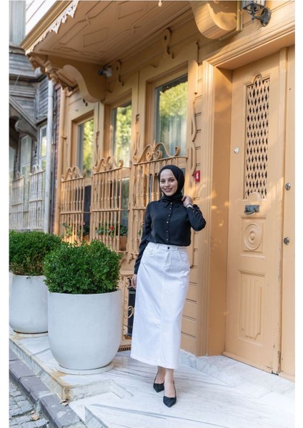 Tesettür Etek- Beyaz modelleri