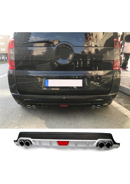 Fiat Fiorino Uyumlu Body Kit Difüzör 4 Çıkış Yuvarlak Gri Model 1