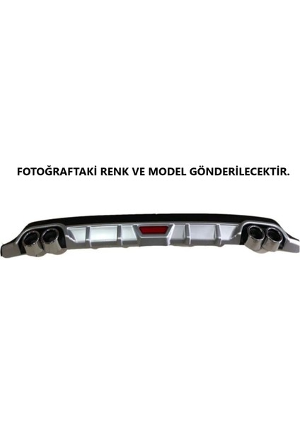 Opel Corsa C Uyumlu Body Kit Difüzör 4 Çıkış Yuvarlak Gri Model 1 fırsatları