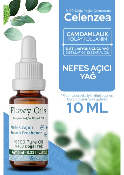 Nane Ve Okaliptüs Uçucu Yağ %100 Doğal Bitkisel Uçucu Yağ Breath Freshener Oil 10 ml