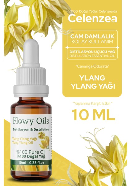 Ylang Ylang Yağı %100 Doğal Bitkisel Uçucu Yağ 10 ml
