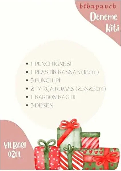 Deneme Seti (Yılbaşı Özel) - Punch Nakışını Merak Edenler ve Denemek Isteyenler Için Deneyim Kiti fiyatları