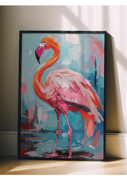 Siyah Çerçeveli Tablo, Pembe Flamingo – Tropik Dekor, Çocuk Odası Dekoru Poster No: 112707 fiyatları