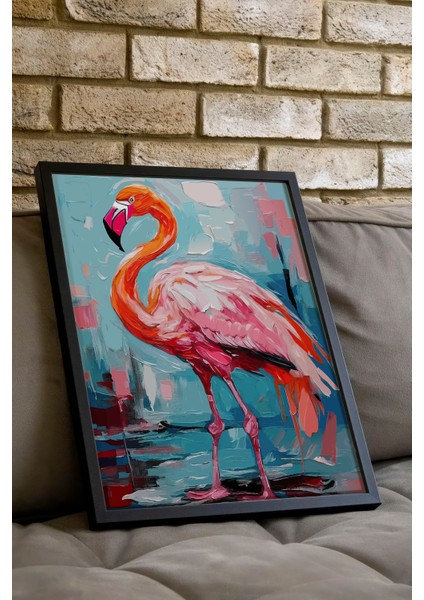 Siyah Çerçeveli Tablo, Pembe Flamingo – Tropik Dekor, Çocuk Odası Dekoru Poster No: 112707 indirimleri