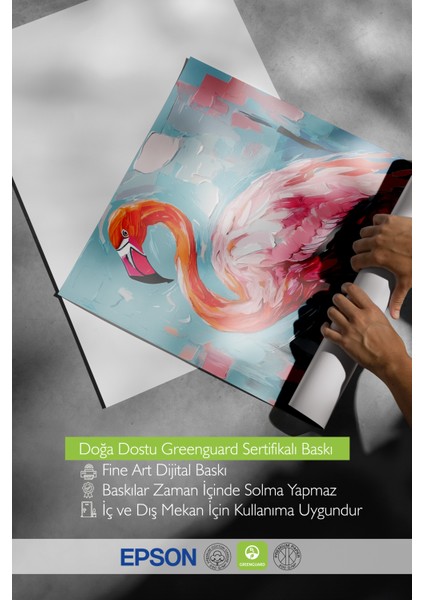 Siyah Çerçeveli Tablo, Pembe Flamingo – Tropik Dekor, Çocuk Odası Dekoru Poster No: 112707