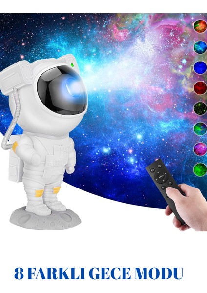 Astronot Gece Lambası , Galaksiler ve Yıldızlar Gökyüzü Projeksiyon Işığı -Uzaktan Kumandalı fiyatları