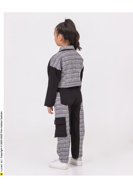 Kız Çocuk Tüvit Ceket Pantolon Gömlek 3'lü Takım fırsatları