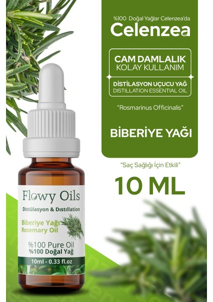 Biberiye Yağı %100 Doğal Bitkisel Uçucu Yağ Rosemary Oil 10 ml