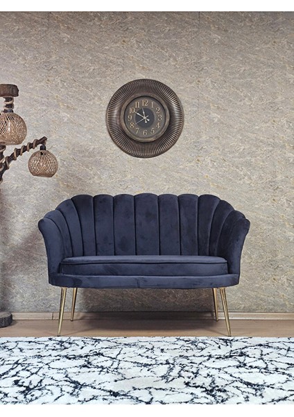 Ikili Istiridye Gold Kaplama Sivriltme Ayak Çay Seti Koltuk Ikili Berjer , Ikili Berjer Koltuk Füme Renk 110 x 48 Boyut/ebat