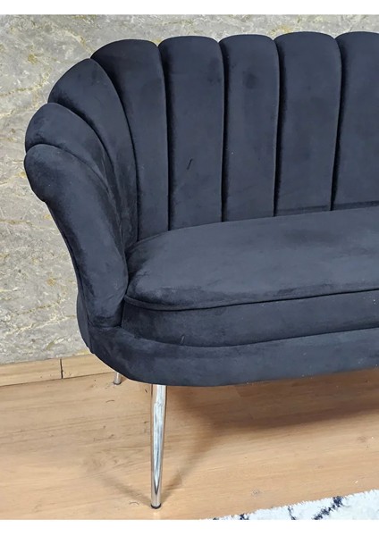Ikili Istiridye Krom Kaplama Sivriltme Ayak Çay Seti Koltuk Ikili Berjer , Ikili Berjer Koltuk Siyah Renk 110 x 48 Boyut/ebat fırsatları