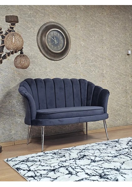 Ikili Istiridye Krom Kaplama Sivriltme Ayak Çay Seti Koltuk Ikili Berjer , Ikili Berjer Koltuk Füme Renk 110 x 48 Boyut/ebat fiyatları