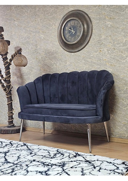 Ikili Istiridye Krom Kaplama Sivriltme Ayak Çay Seti Koltuk Ikili Berjer , Ikili Berjer Koltuk Füme Renk 110 x 48 Boyut/ebat modelleri