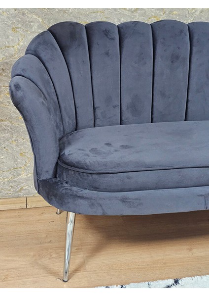 Ikili Istiridye Krom Kaplama Sivriltme Ayak Çay Seti Koltuk Ikili Berjer , Ikili Berjer Koltuk Füme Renk 110 x 48 Boyut/ebat fırsatları